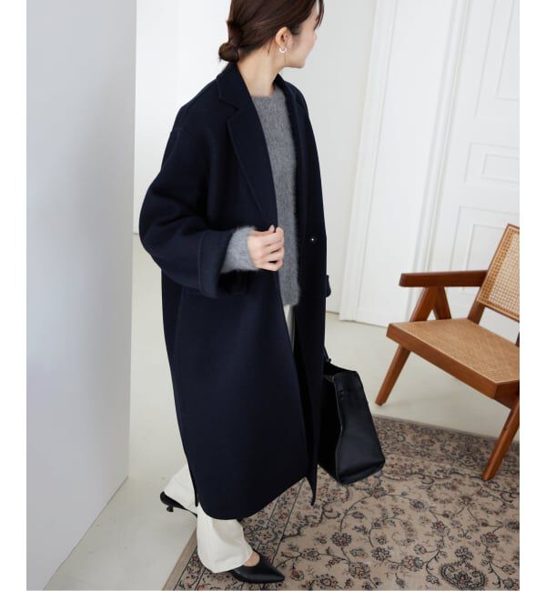 SLOBE IENA「《WEB限定/追加2》souple woolダブルフェイスチェスターコート」|チェスターコート|