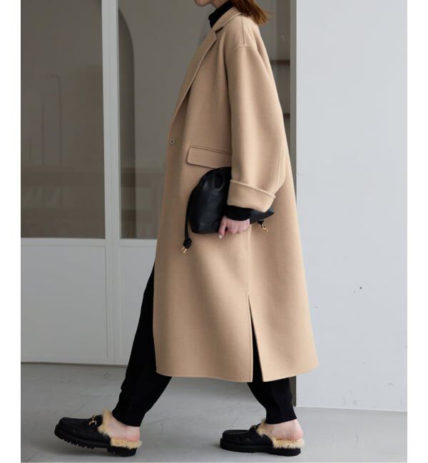 SLOBE IENA「《WEB限定/追加2》souple woolダブルフェイスチェスターコート」|チェスターコート|