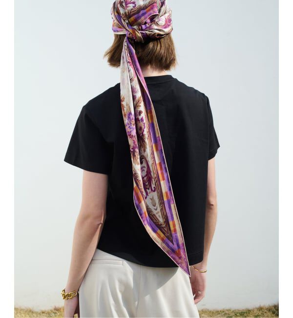 VERMEIL par iena「PIERRE LOUIS MASCIA ピエール ルイマーシャ Scarf 65x120cm 517548/101」|バンダナ・スカーフ|パープル