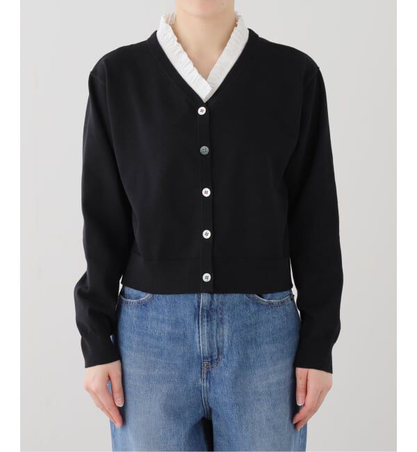 IENA「ウォッシャブル 2WAYフリルニットカーディガン」|カーディガン|