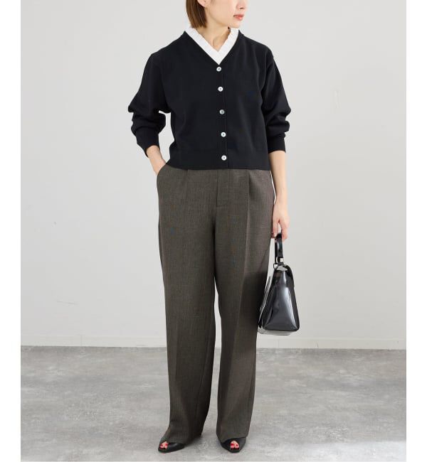 IENA「ウォッシャブル 2WAYフリルニットカーディガン」|カーディガン|