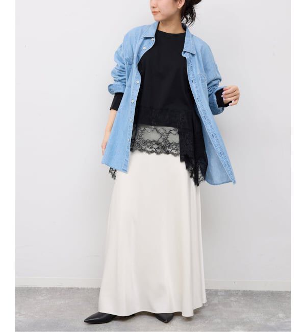 SLOBE IENA「《追加》レースコンビカットソー2」|Tシャツ・カットソー|