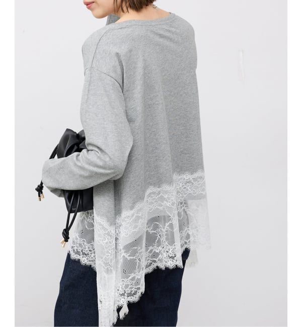 SLOBE IENA「《追加》レースコンビカットソー2」|Tシャツ・カットソー|