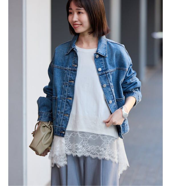 SLOBE IENA「《追加》レースコンビカットソー2」|Tシャツ・カットソー|