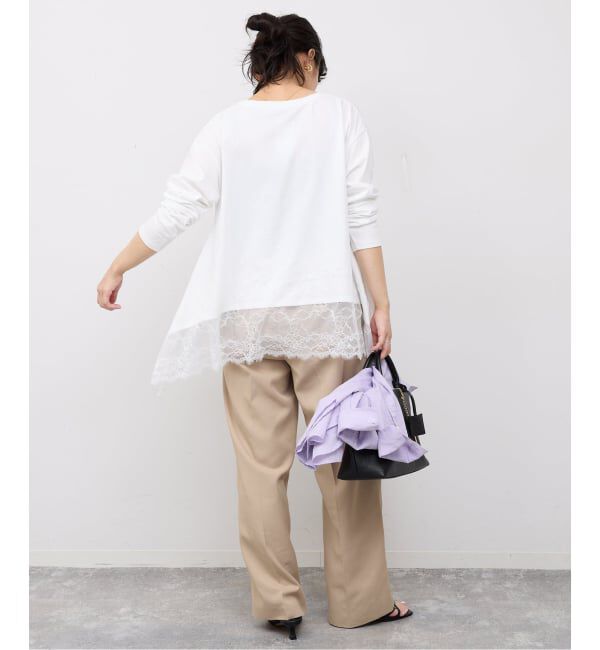 SLOBE IENA「《追加》レースコンビカットソー2」|Tシャツ・カットソー|