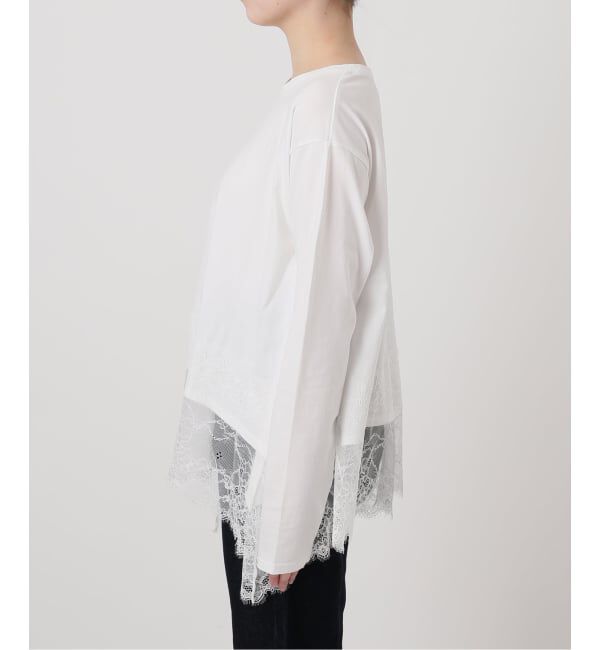 SLOBE IENA「《追加》レースコンビカットソー2」|Tシャツ・カットソー|