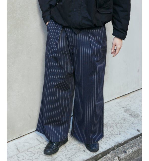 JOURNAL STANDARD「ピン ストライプ バギー ツイル パンツ」|スラックス|