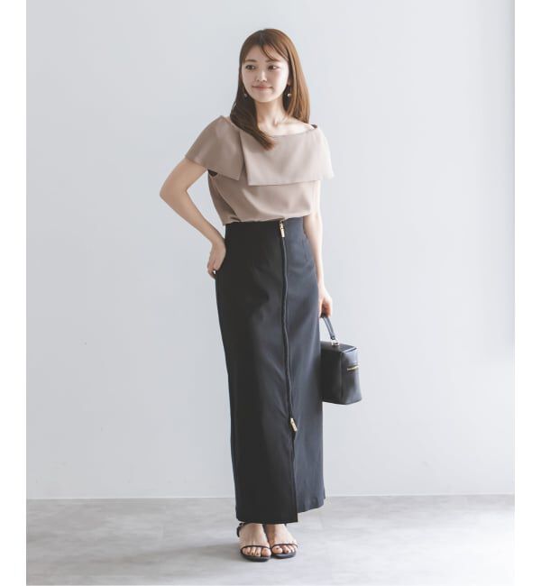NOBLE「《追加3》RyNyコンフォートストレッチジップタイトスカート」|スカート|