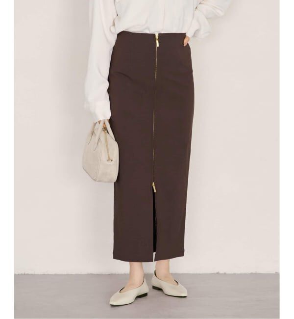 NOBLE「《追加3》RyNyコンフォートストレッチジップタイトスカート」|スカート|