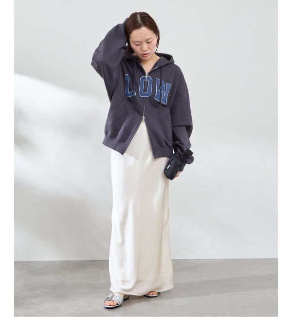 U by SPICK&SPAN「《追加》サテンロングスカート」|スカート|