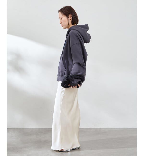 U by SPICK&SPAN「《追加》サテンロングスカート」|スカート|