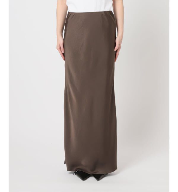 U by SPICK&SPAN「《追加》サテンロングスカート」|スカート|