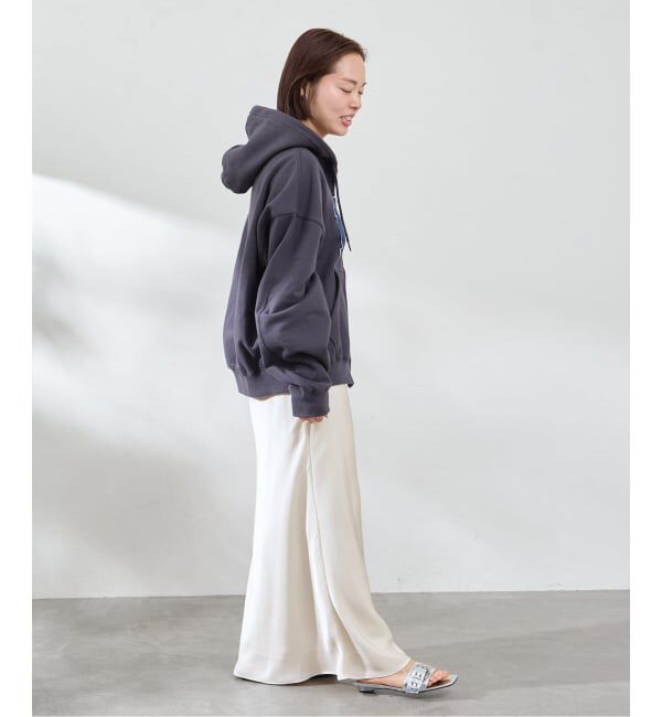 U by SPICK&SPAN「《追加》サテンロングスカート」|スカート|