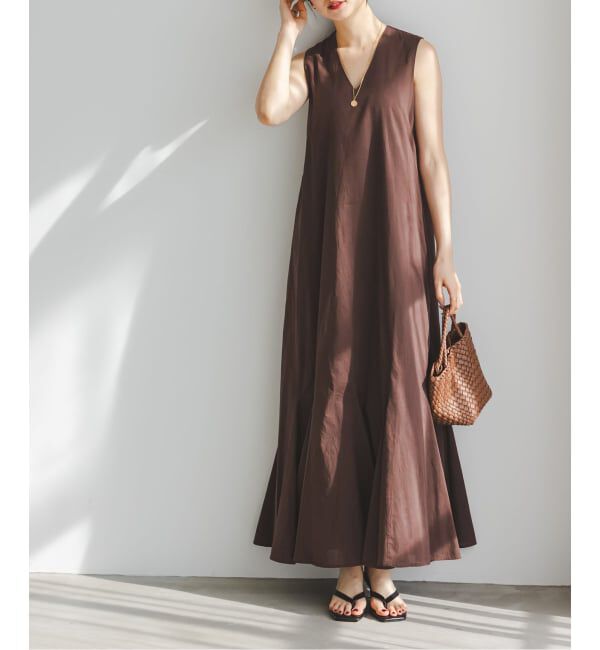 NOBLE「《追加・NOBLE別注カラー》MARIHA/マリハ 夏の月影のドレス」|ワンピース|ブラウン