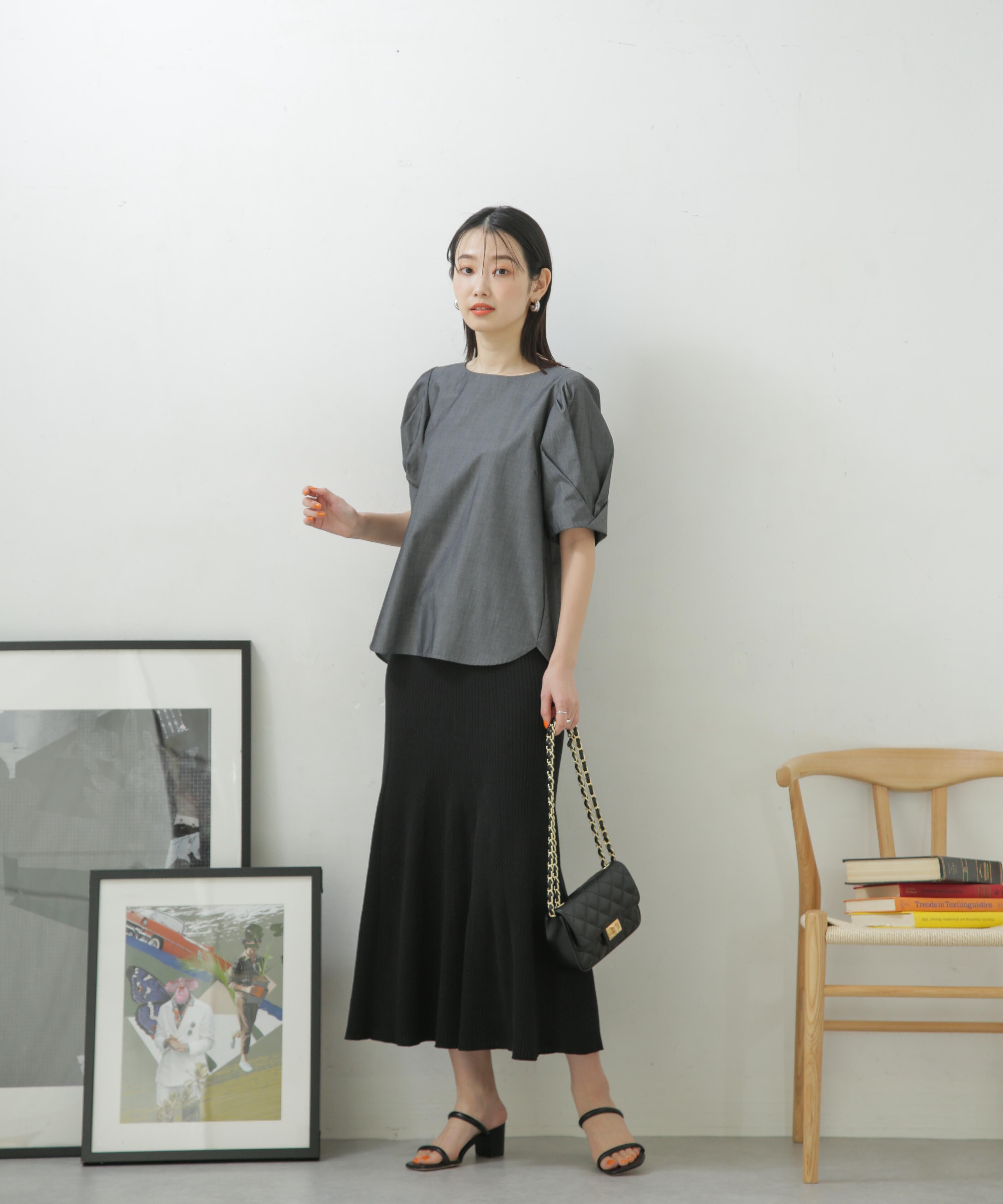 nano･universe「LB.04/リブフレアニットスカート」|スカート|