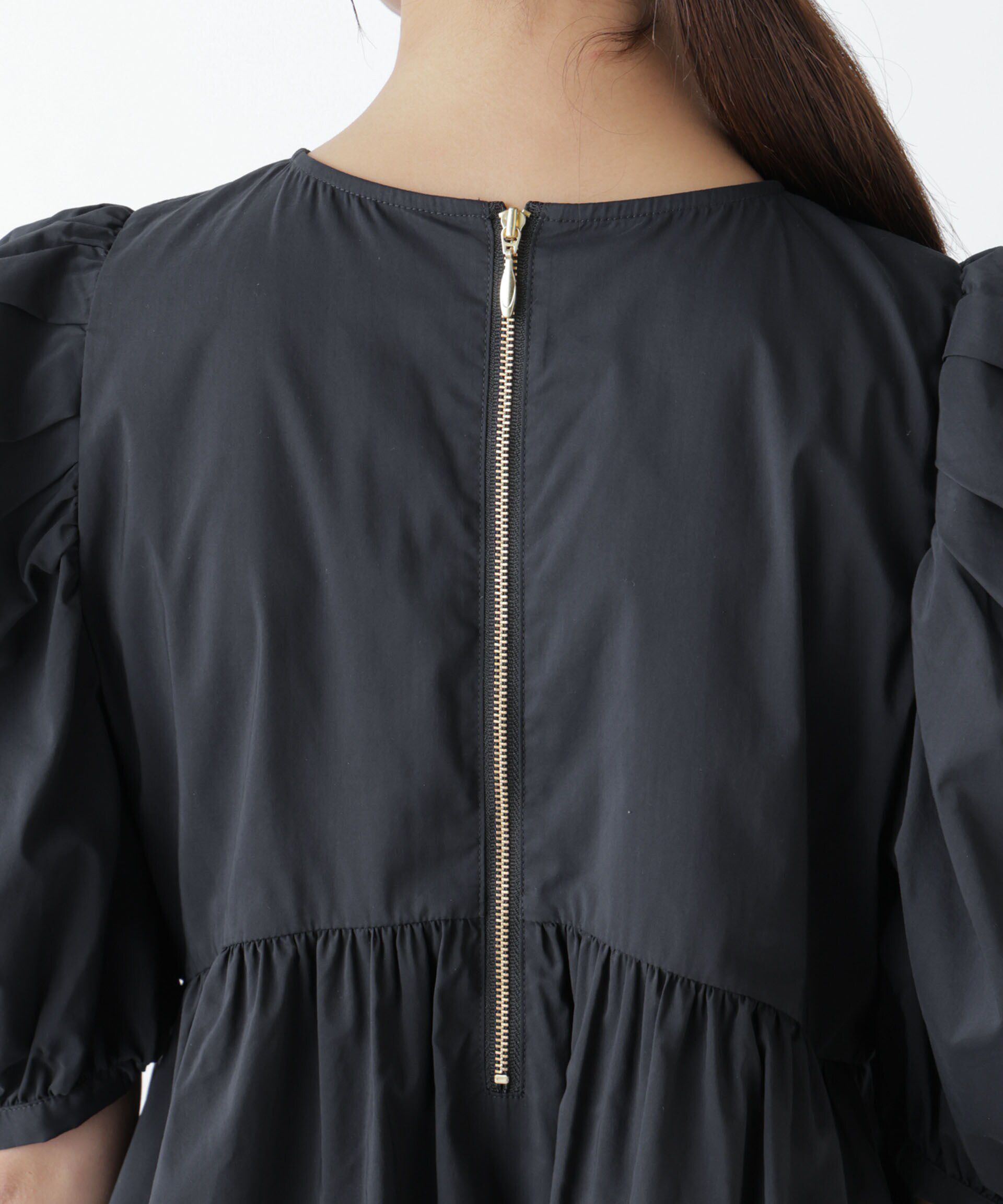 nano･universe「「星玲奈&times;NANO universe」タックスリーブバルーンブラウス」|シャツ・ブラウス|