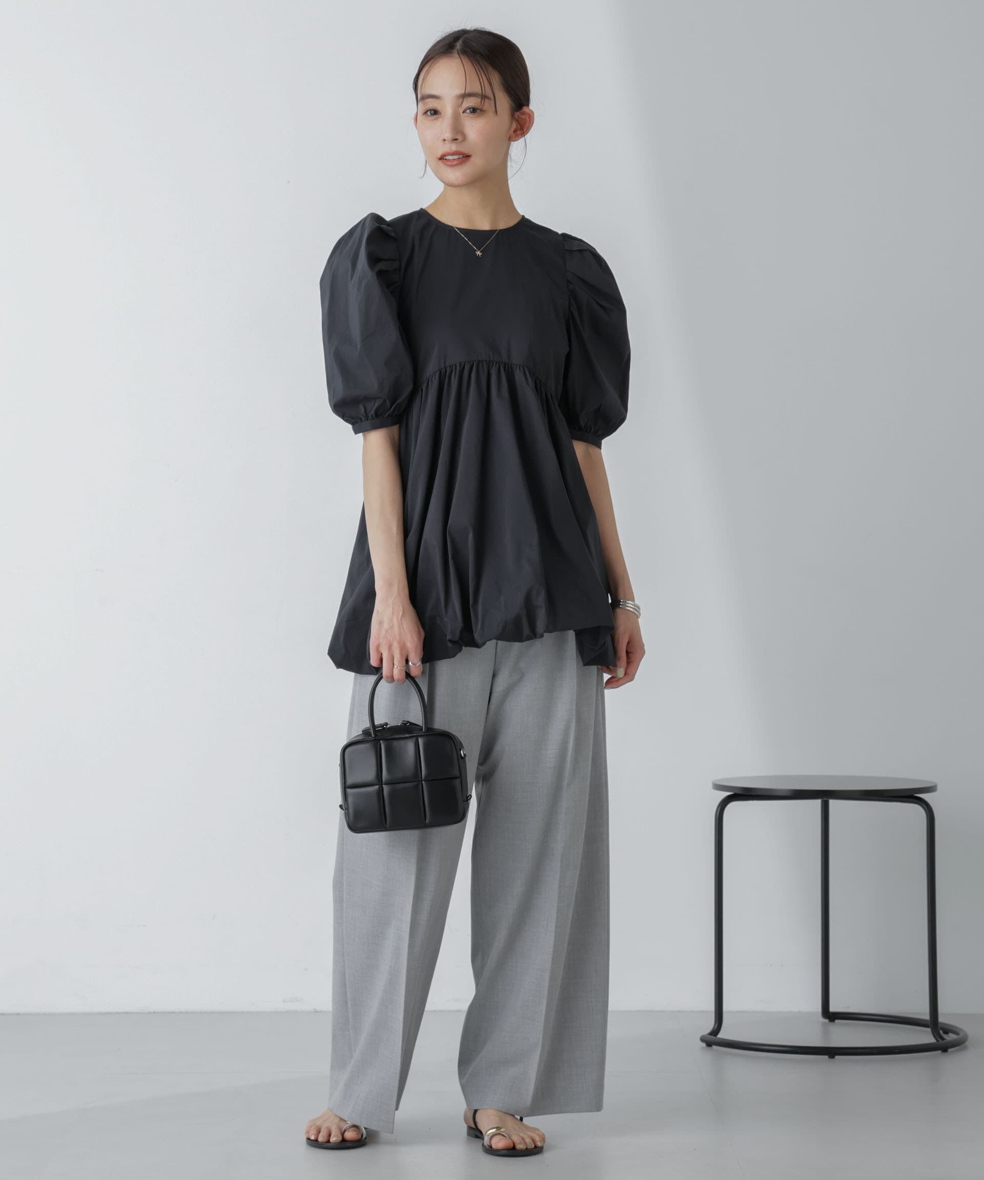 nano･universe「「星玲奈&times;NANO universe」タックスリーブバルーンブラウス」|シャツ・ブラウス|