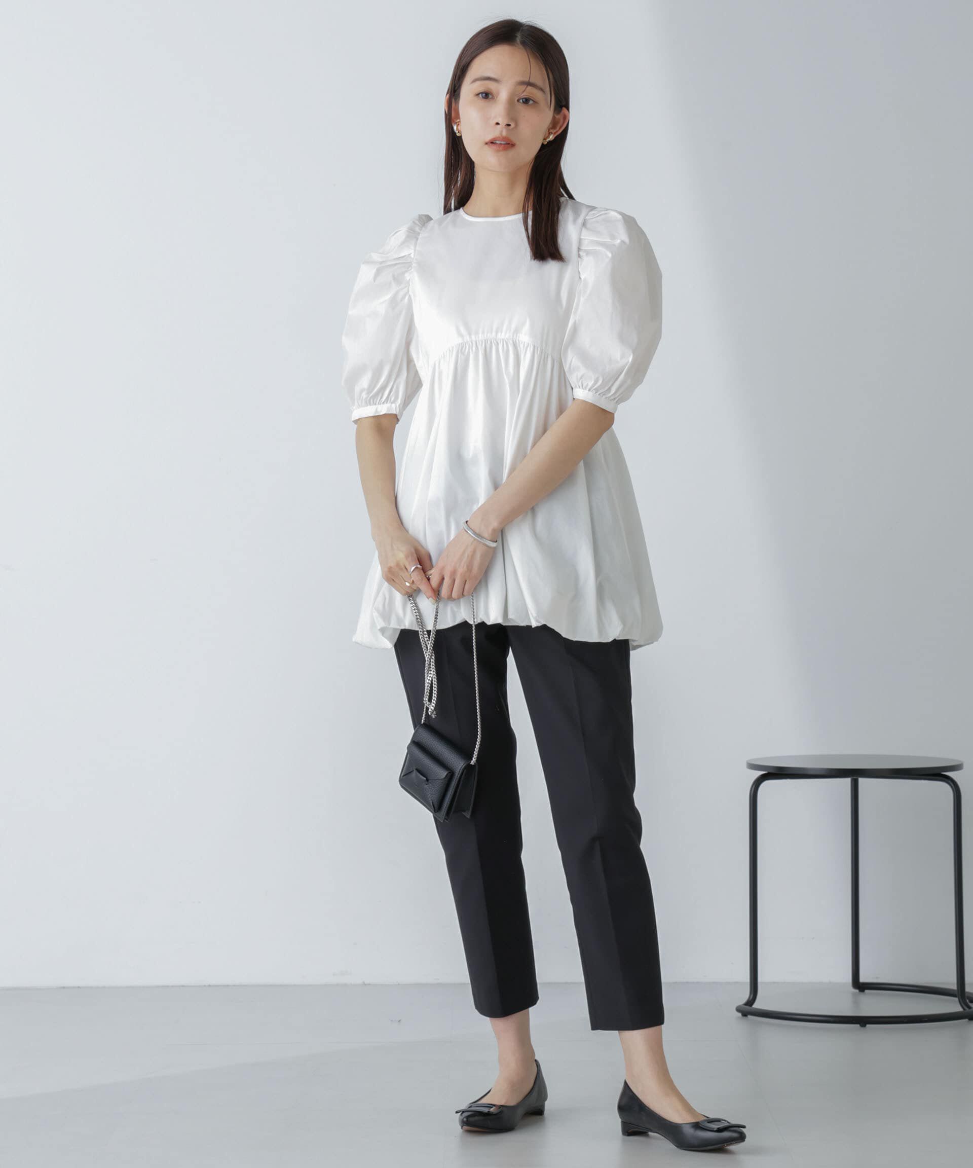 nano･universe「「星玲奈&times;NANO universe」タックスリーブバルーンブラウス」|シャツ・ブラウス|