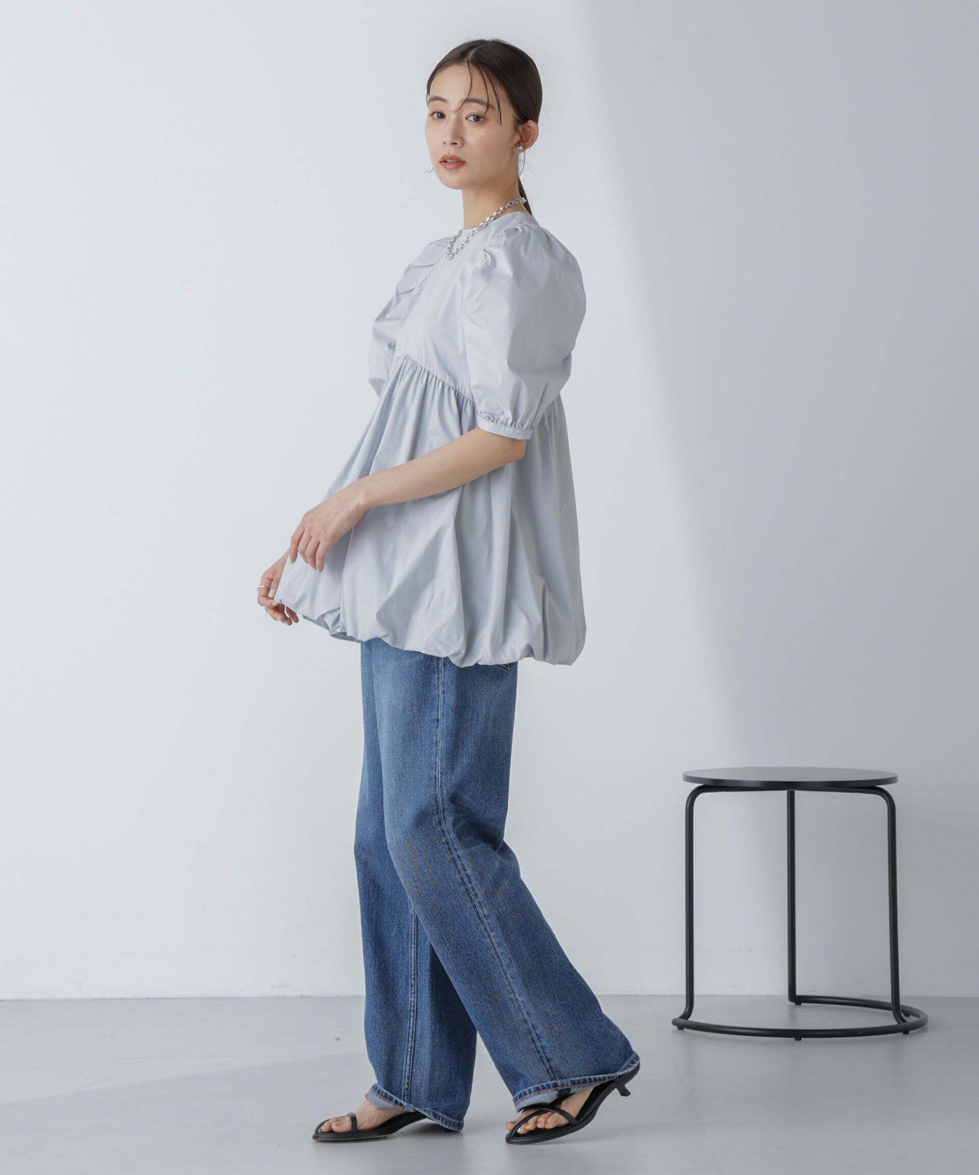 nano･universe「「星玲奈&times;NANO universe」タックスリーブバルーンブラウス」|シャツ・ブラウス|