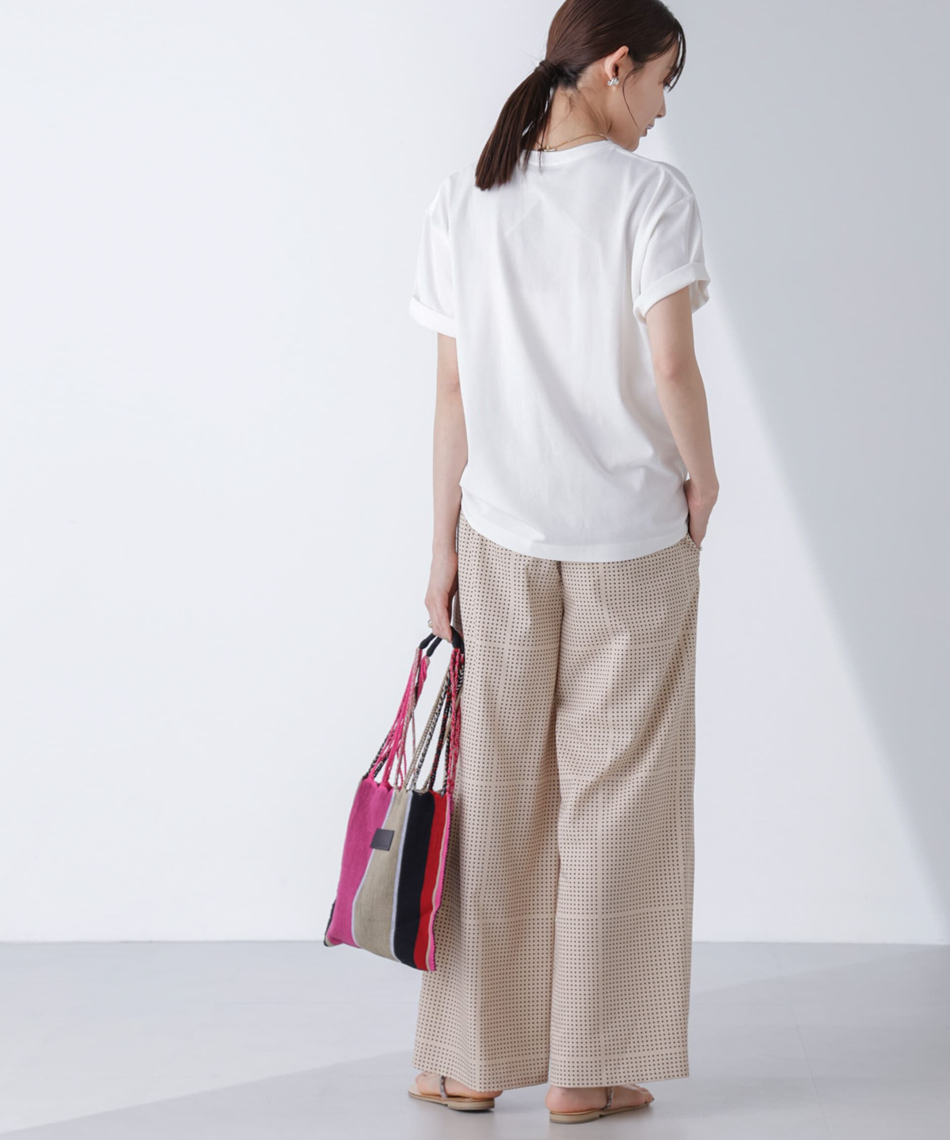 nano･universe「AtPARK＆DAILYWEAR/ドットプリントパンツ」|チノ|