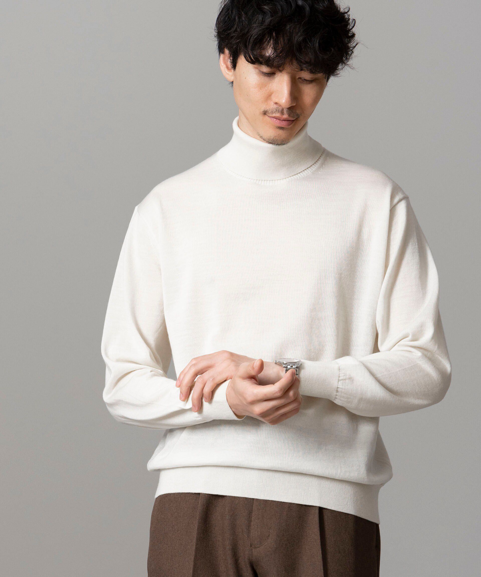 nano･universe「「毛玉レスニット」 ファインゲージタートルネック」|ニット・セーター|