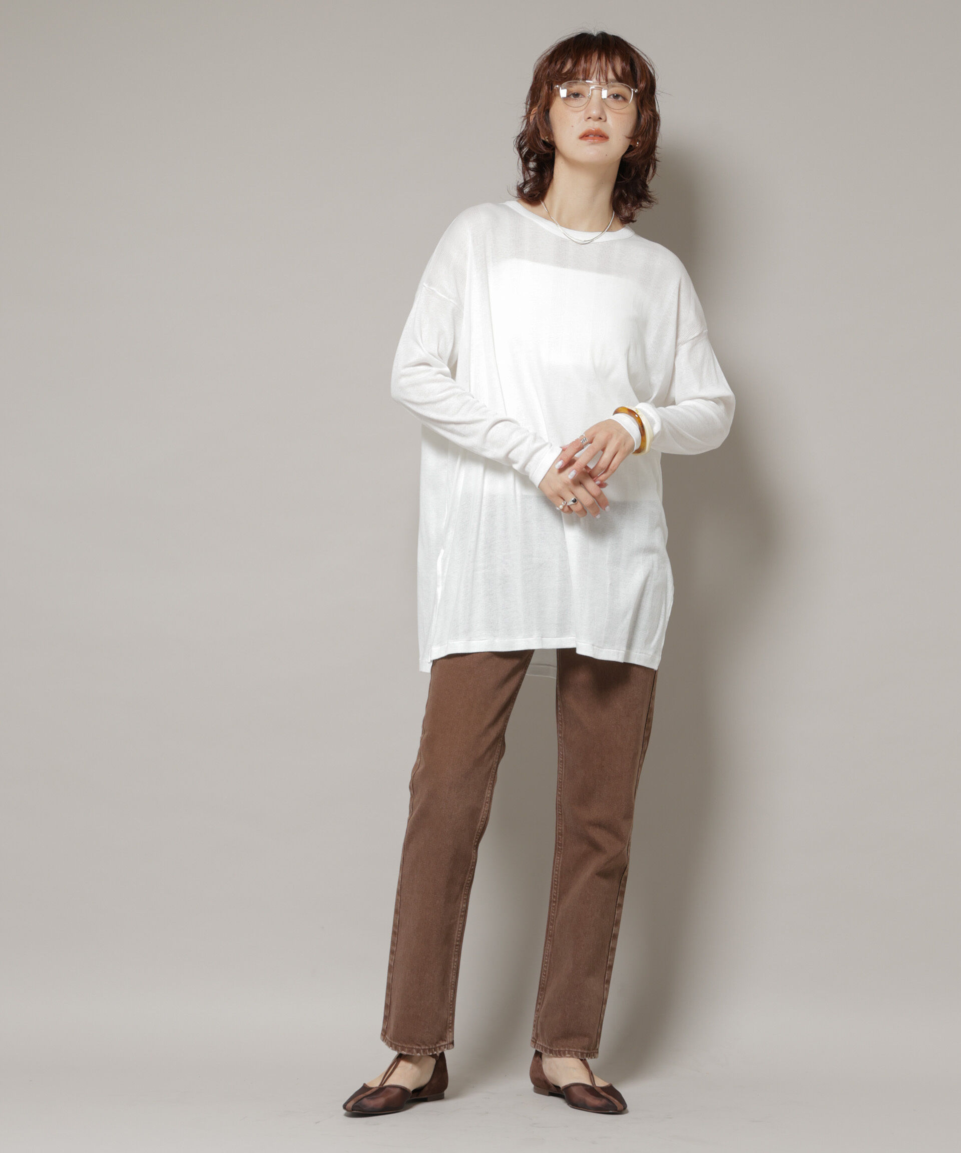 nano･universe「Robert P. Miller/Light Prib Crew L/S tee」|Tシャツ・カットソー|