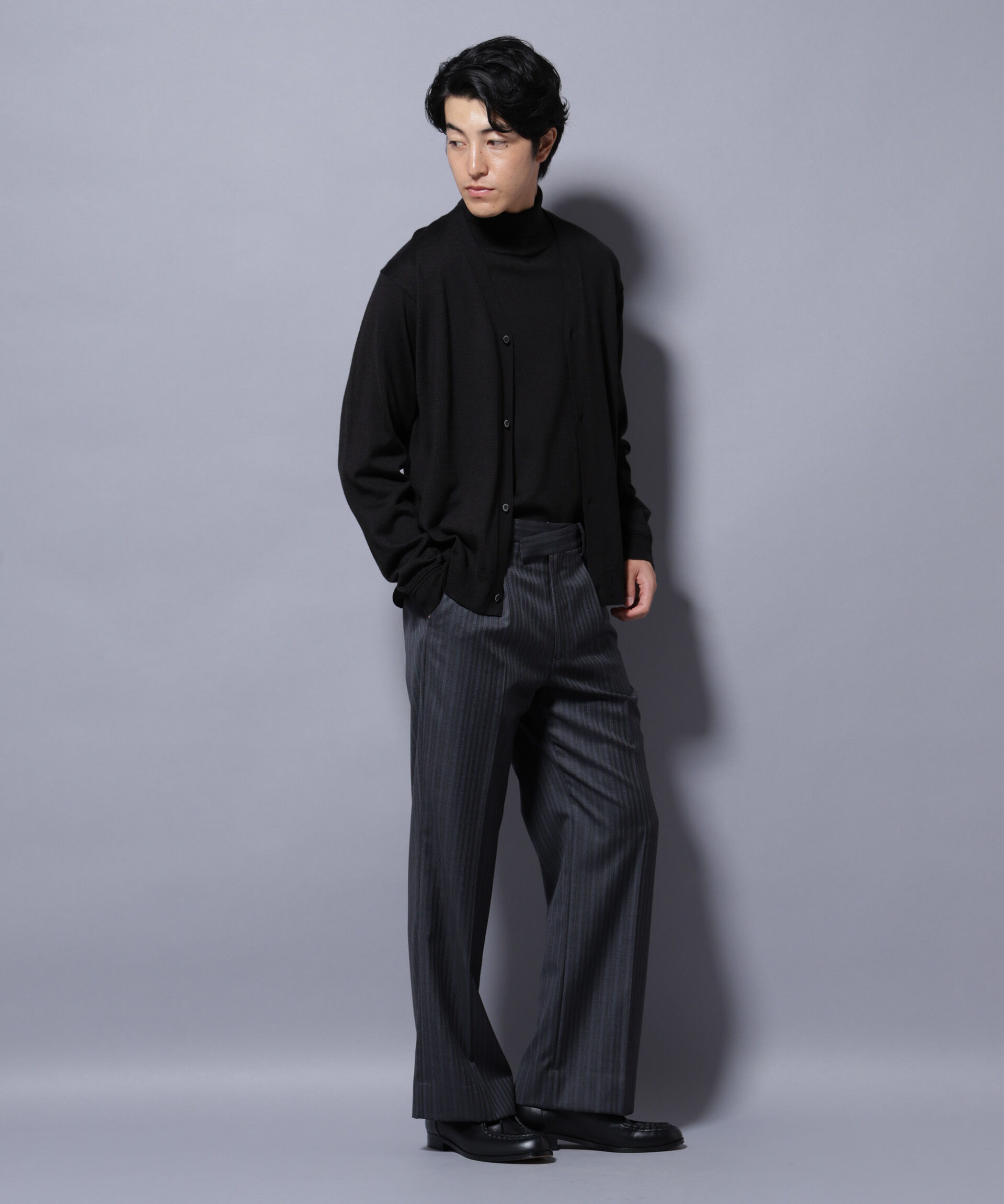 nano･universe「タスマニアミックスベーシックカーディガン」|ニット・セーター|