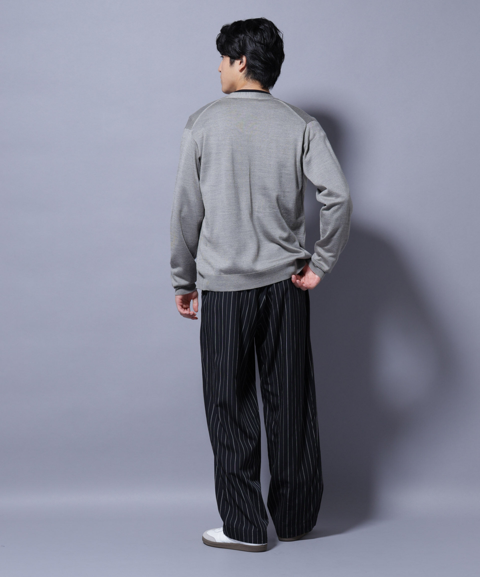 nano･universe「タスマニアミックスベーシックカーディガン」|ニット・セーター|