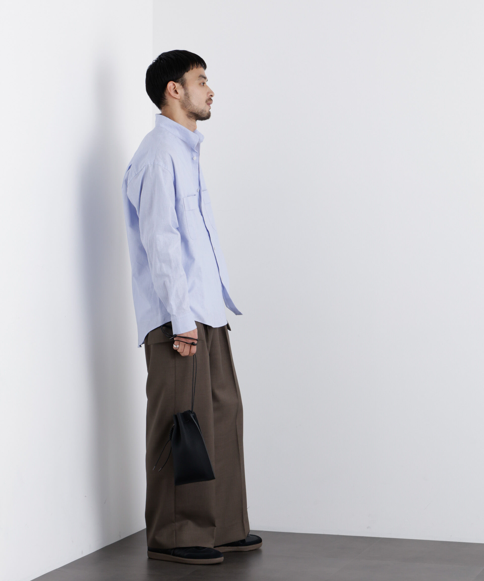 nano･universe「「FRENCH LINEN」リネンコットンスタンドシャツ」|シャツ・ブラウス|