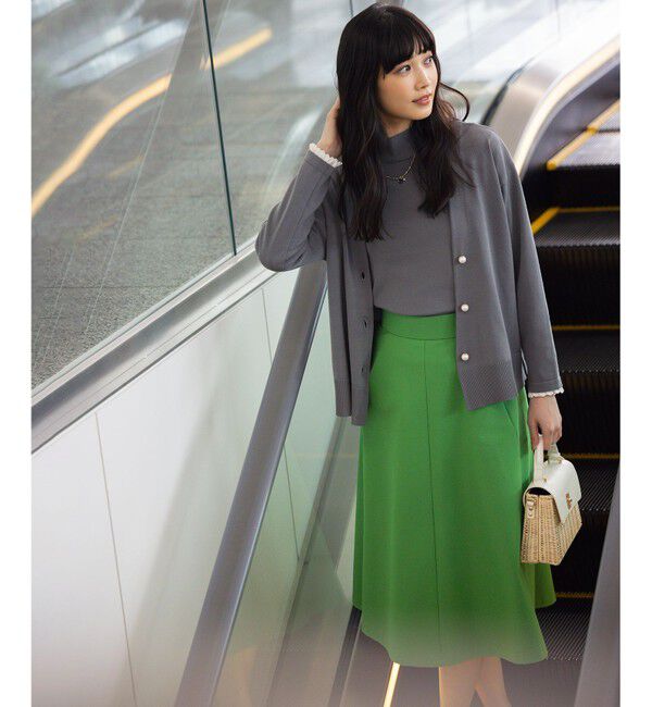 組曲「【2SET・WEB限定】パールボタン配色フリルツイン セット」|カーディガン|