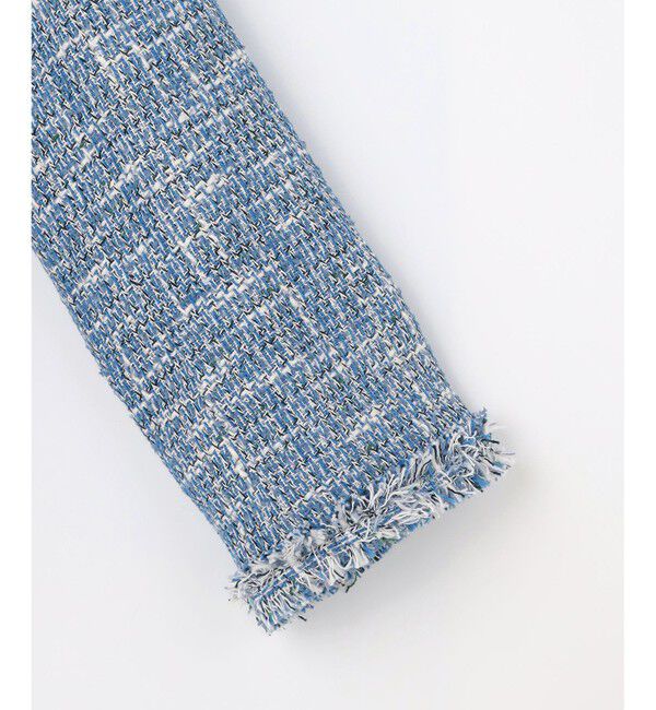 自由区「【オンオフ使える・セレモニー】ファンシーノットツイードノーカラー ジャケット」|ノーカラージャケット|