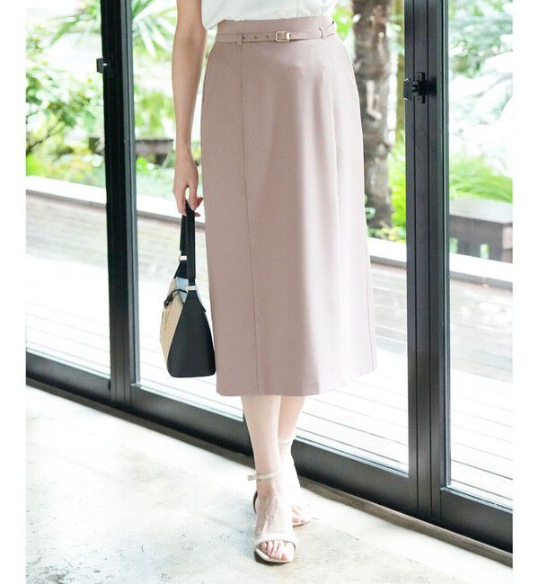 ANY SIS「スマートビューティストレッチベルト スカート」|スカート|グレージュ