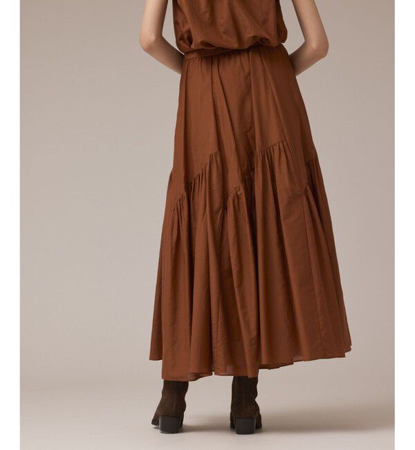 GRACE CONTINENTAL「コットンシルクティアードスカート」|スカート|