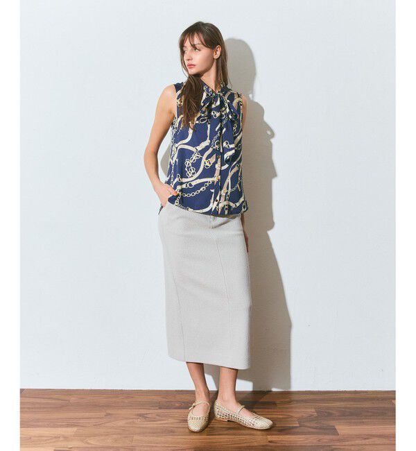 Grace Class「チェーンプリントボウタイブラウス」|シャツ・ブラウス|