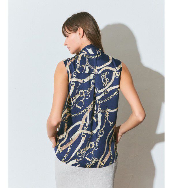 Grace Class「チェーンプリントボウタイブラウス」|シャツ・ブラウス|