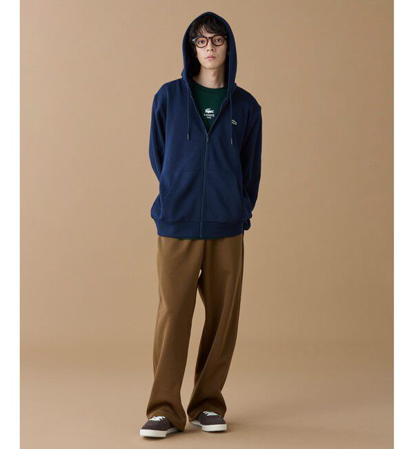 LACOSTE「エッセンシャルジップスウェットフーディー」|パーカー|
