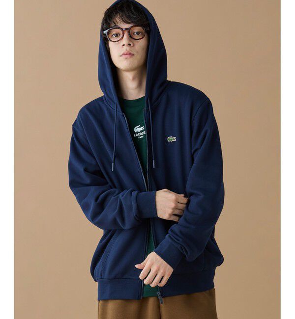 LACOSTE「エッセンシャルジップスウェットフーディー」|パーカー|