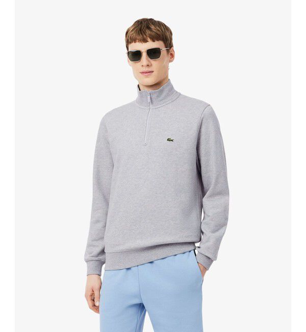 LACOSTE「ハイネックハーフジップスウェット」|スウェット・ジャージ|グレー