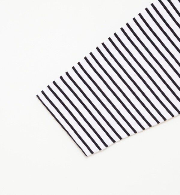 NOLLEY'S「【nolnol/ノルノル】ウォッシャブルシルケットボーダーショートT」|Tシャツ・カットソー|