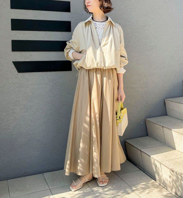 NOLLEY'S sophi「ウォッシャブルシアーボリュームフレアロングスカート」|フレア|