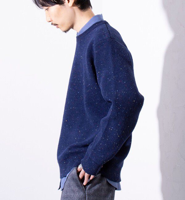 GLOSTER「【GLOSTER/グロスター】カラーネップ プルオーバー クルーネックニット」|ニット・セーター|