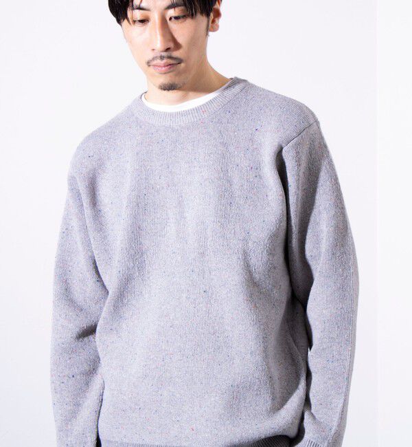 GLOSTER「【GLOSTER/グロスター】カラーネップ プルオーバー クルーネックニット」|ニット・セーター|