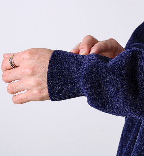 GLOSTER「【チクチクしないニットシリーズ】モールダブルフェイス クルージップカーデ」|カーディガン|