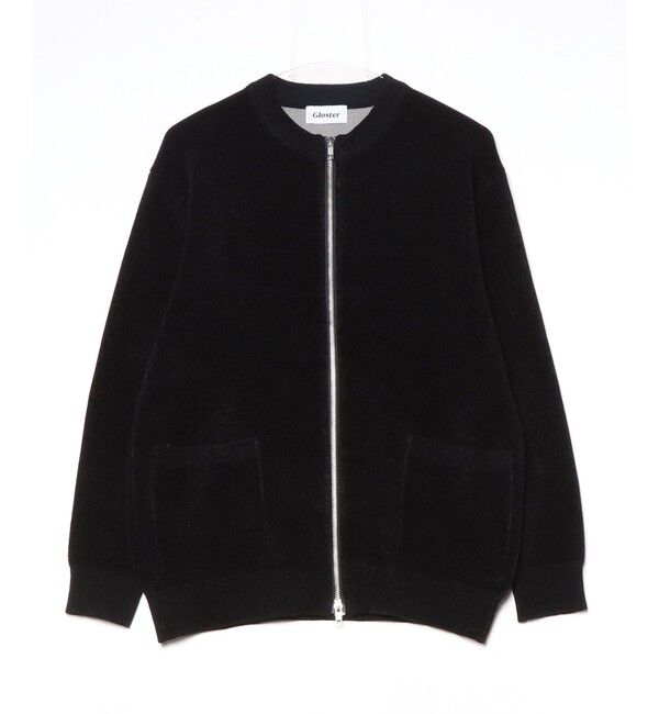 GLOSTER「【チクチクしないニットシリーズ】モールダブルフェイス クルージップカーデ」|カーディガン|
