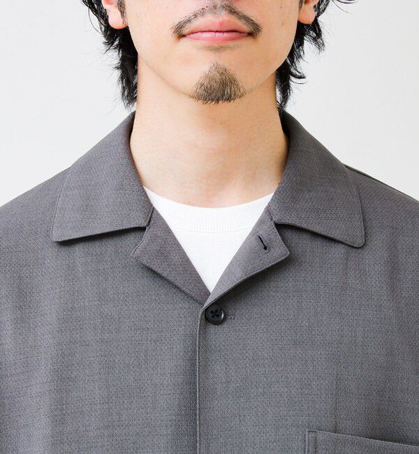 GLOSTER「【春夏に着たい上品素材】リネンタッチドビーワークシャツ」|シャツ・ブラウス|