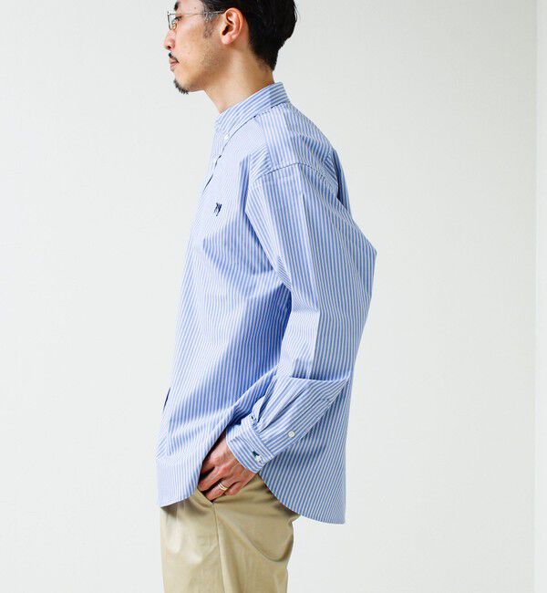 GLOSTER「【BOY ASTLAD刺繍】ボタンダウンシャツ ストライプ/チェック」|シャツ・ブラウス|