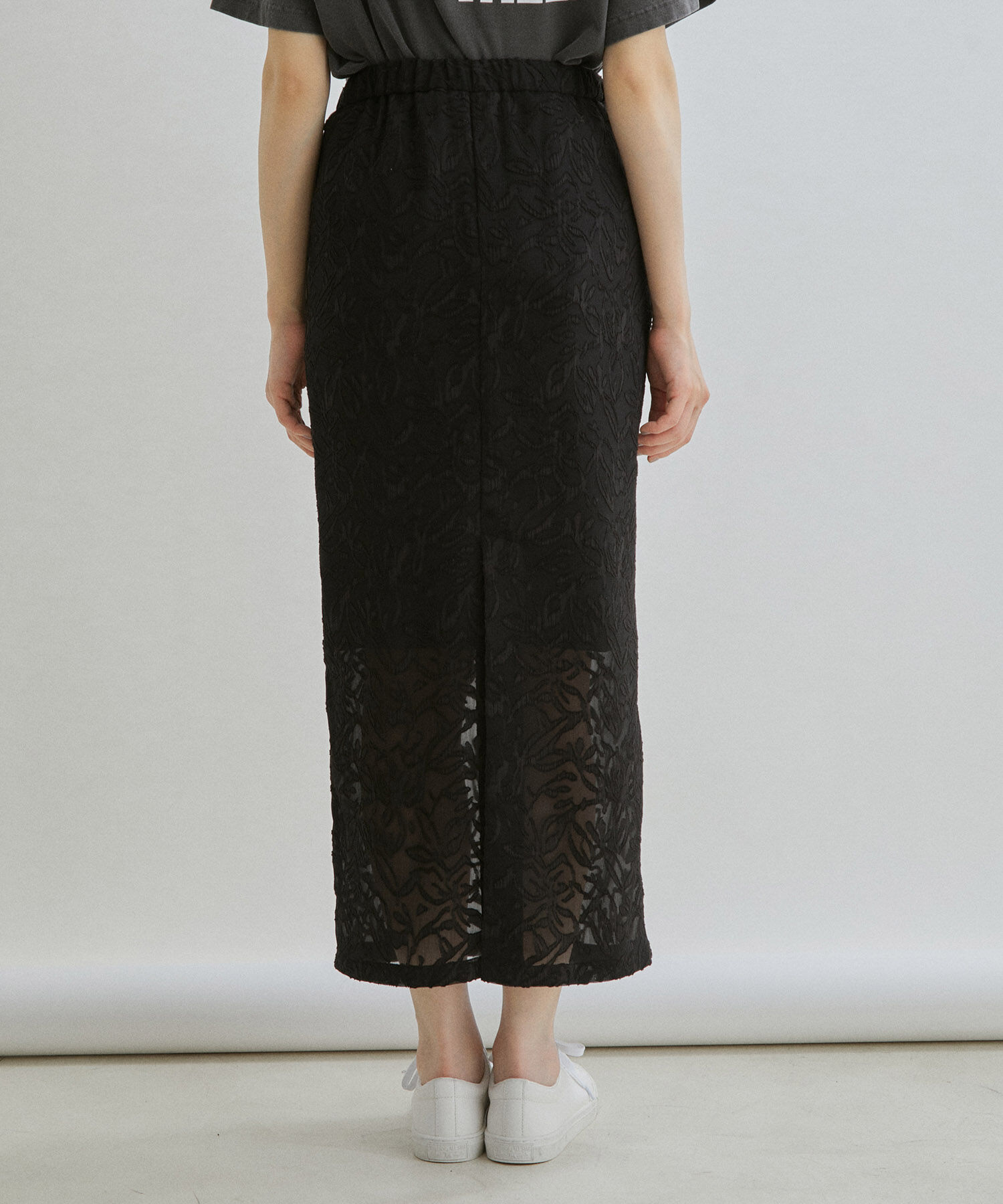 SALON adam et rope'「【セットアップ対応】シアージャガードレースタイトスカート」|スカート|