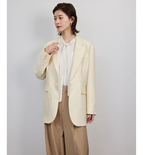 ROPE「シルクウールオーバージャケット」|テーラードジャケット|