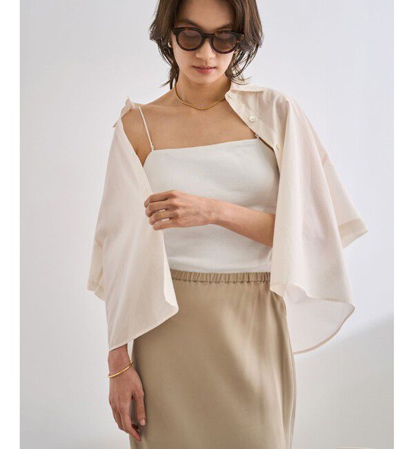 ROPE「カップ付きオーガニックコットンキャミソール/洗える」|キャミソール|