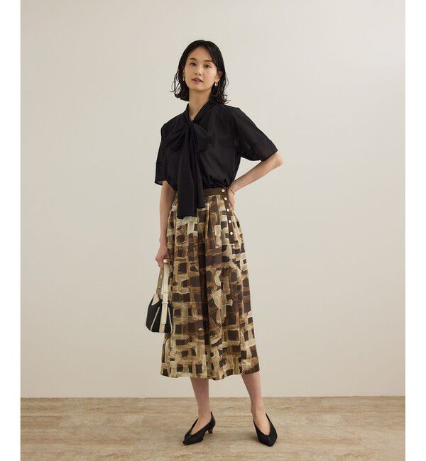 ROPE「【洗える】シアートリコットボウタイブラウス」|Tシャツ・カットソー|